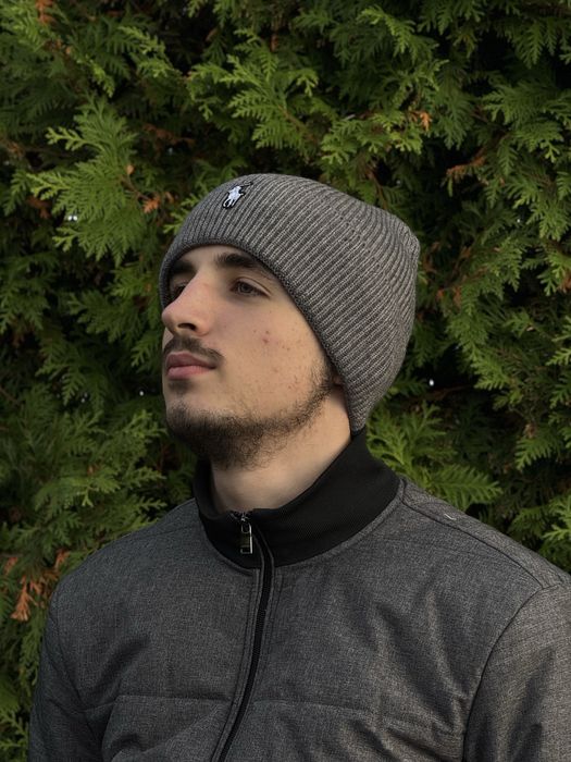 Шапка Polo Ralph Lauren черная шапка Поло Ральф Лоурен мужская зимняя