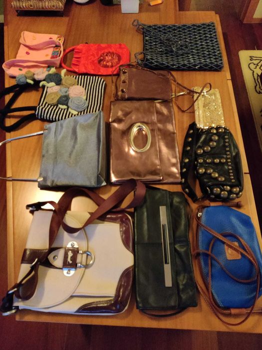 Bolsas couro e pele vintage