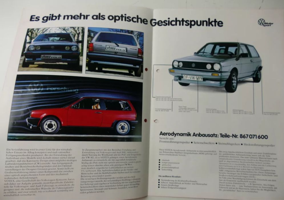 VW Polo 86c GT votex zderzak przod tyl belka lampki