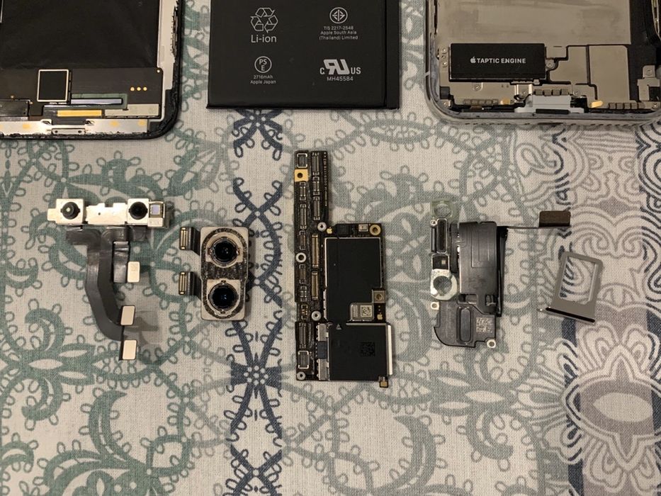 Запчасти iPhone X разборка камера динамик нижний шлейф вибро Face id