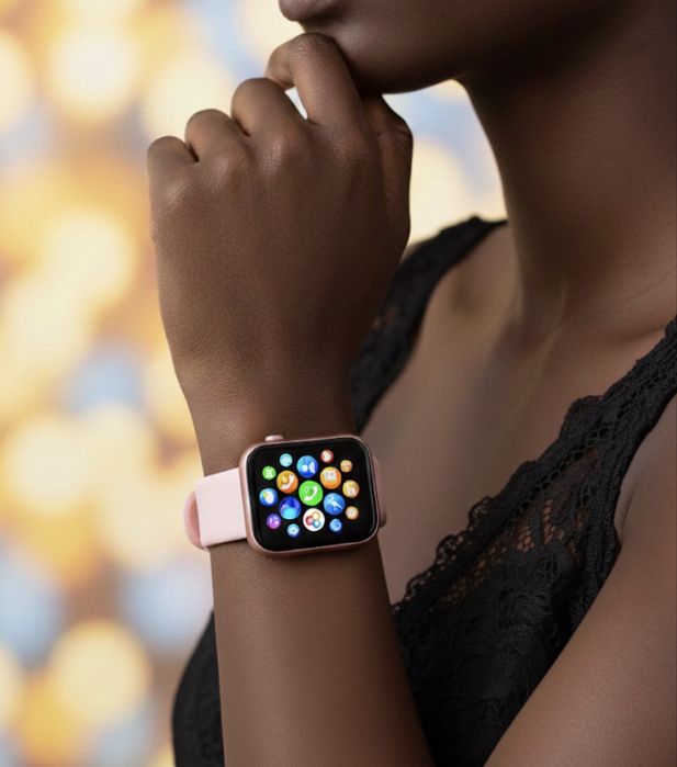 Smartwatch feminino 2 pulseiras - Android e iOS (iPhone)