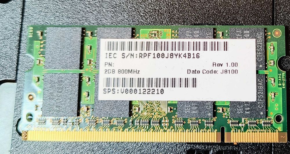 DDR2- 800 MHz -  SO-DIMM – SAMSUNG 2gb 2rx8 Pc2-6400s-666-12-e3
