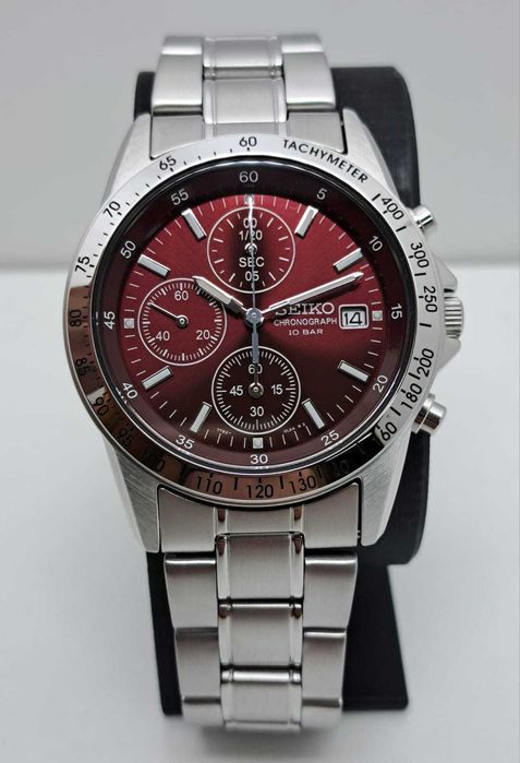 Relógio Seiko Spirit Cronógrafo Vermelho - SBTQ045