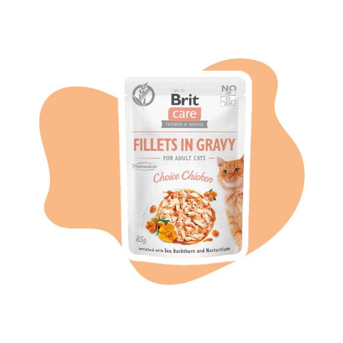 Brit Care Cat Fillets Choice Chicken in Gravy 10x85g kurczak