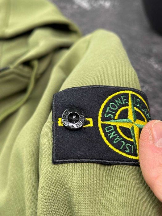 Зип худи Stone Island Зеленое Оригинал
