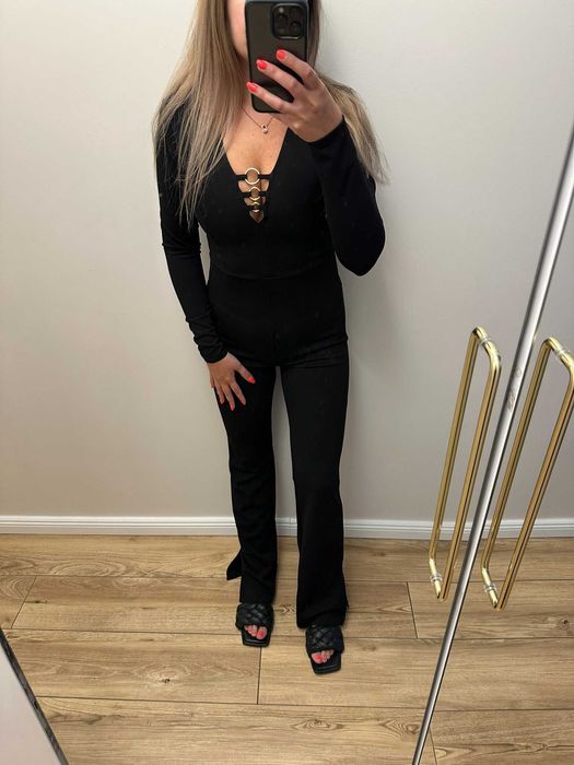 kombinezon czarny new yorker s m 38 dopasowany długi