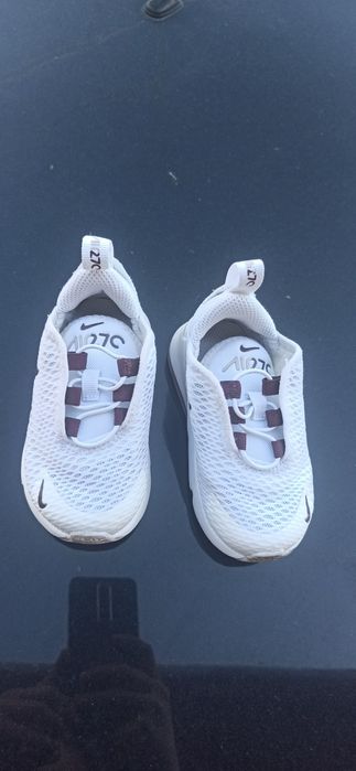 Дитячі Кросівки Nike Air Max 270 TD «Білий платиновий фіолетовий» 21 розмір