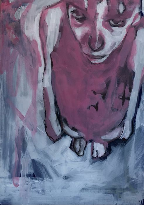 Obraz na plotnie 50x70 cm sztuka malarstwo akt