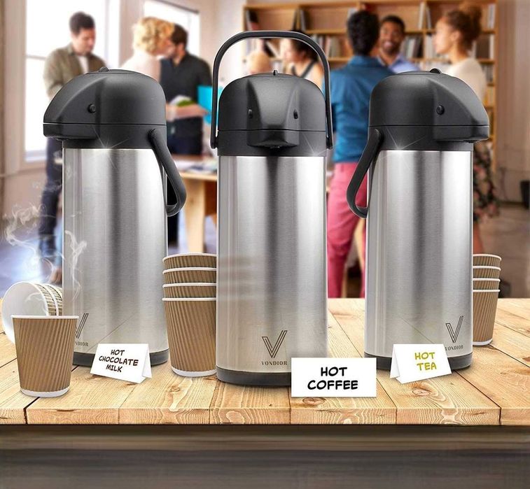 Vondior Dzbanek termiczny z pompką 1,9L stalowy termos