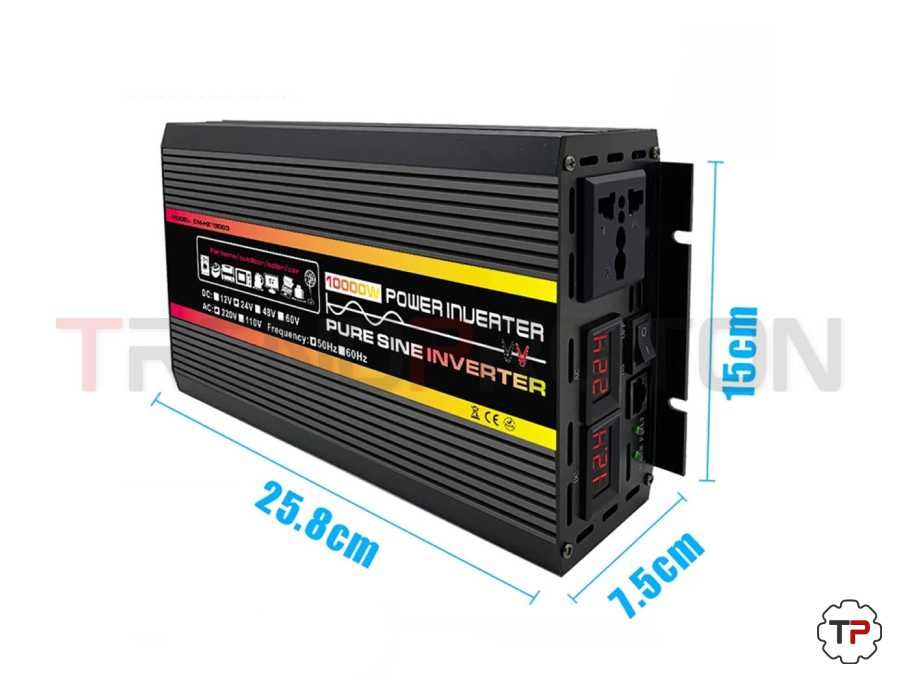 Inversor/ Transformador de Corrente 10.000W - 24V p/ 220V