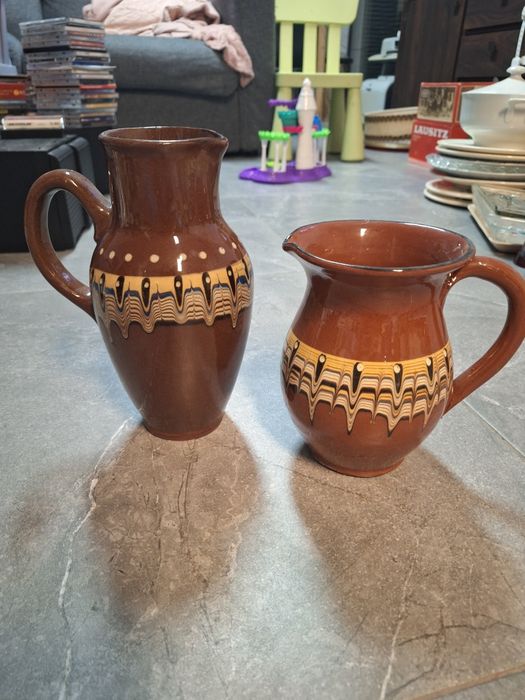 Dwa dzbanki ceramiczne ceramika dzbanek