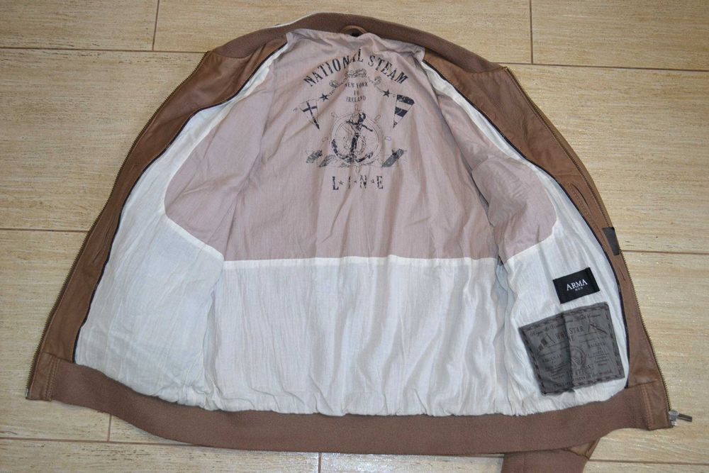 Arma man xl-l куртка кожаная оригинал мужская бомбер