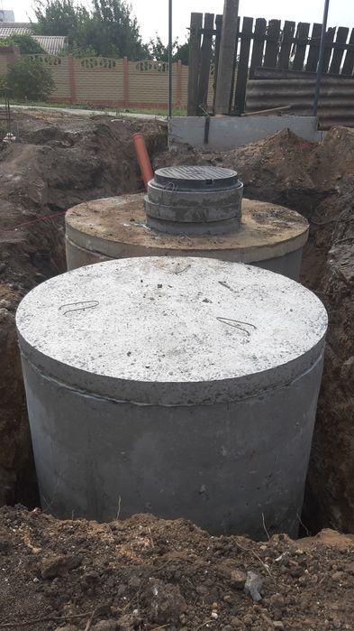 Септик,выгребная яма,кольца бетонные,сливная яма,