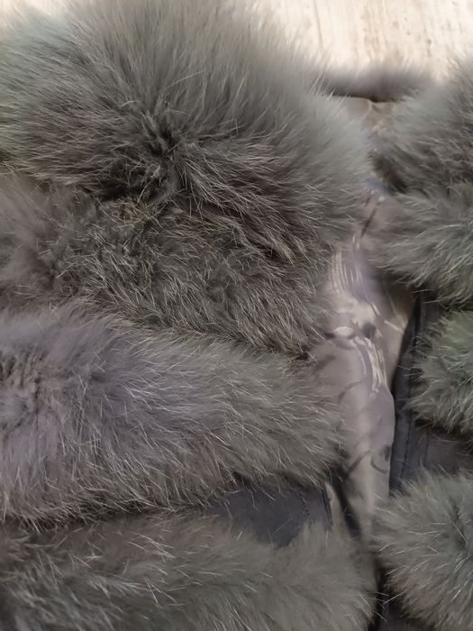 Szare futro z lisa