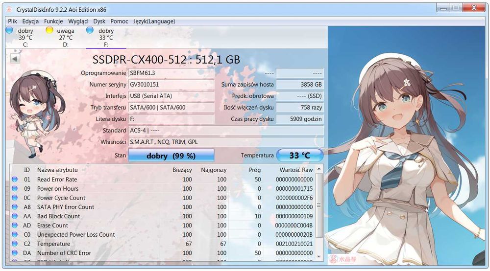 Dysk SSD Goodram CX400 512GB