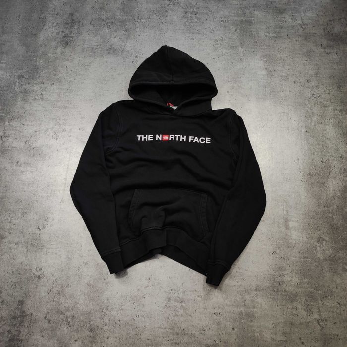 MĘSKA Bluza z Kapturem Hoodie Duże Logo TNF The North Face Czarna