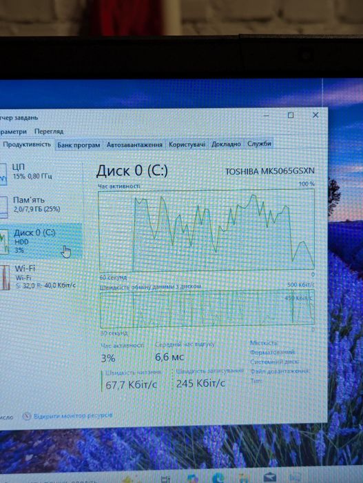 Ноутбук Dell 3520 Intel Pentium 8GB DDR3 500GB HDD