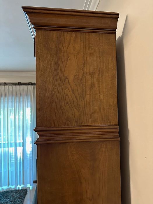 Conjunto de Jantar e Móvel de TV Clássicos em Madeira Maciça
