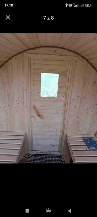 Sauna ogrodowa beczka