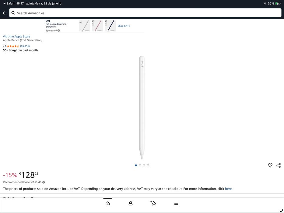 Apple Pencil 2 para aparelhos Apple