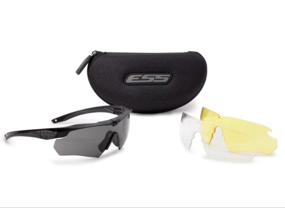 Захисні тактичні балістичні окуляри ESS Crossbow 3LS Чорний (Black)