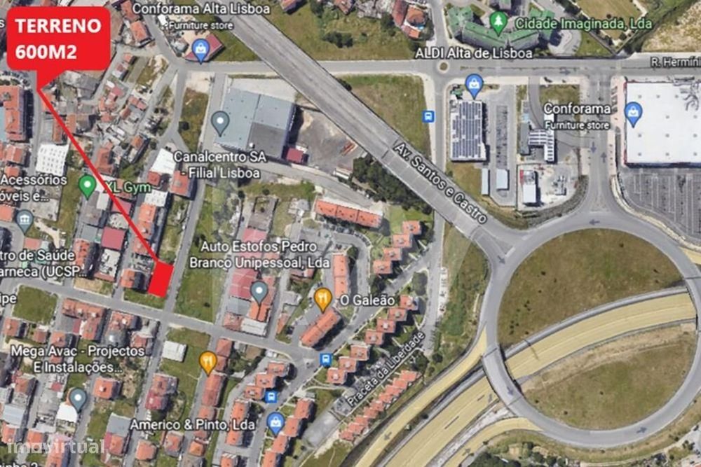 Plot of Land Measuring 600 m² in the Angola Neighborhood, Camarate, Loures – Near E