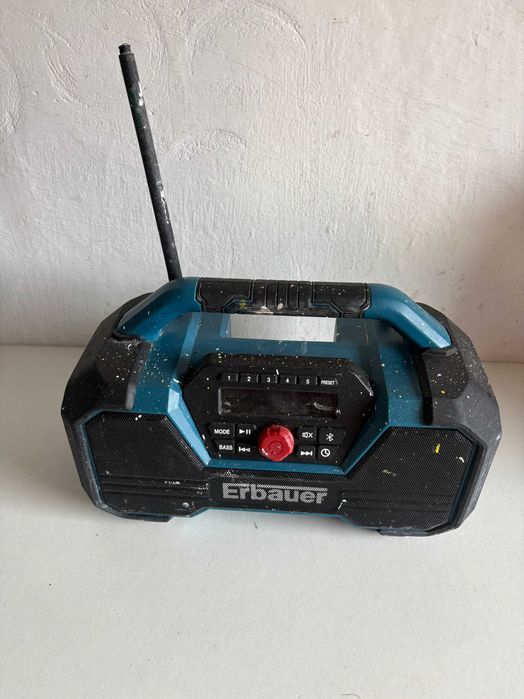 Будівельне FM-РАДІО Erbauer ERD18-Li, Bluetooth/ Aux,з Англії