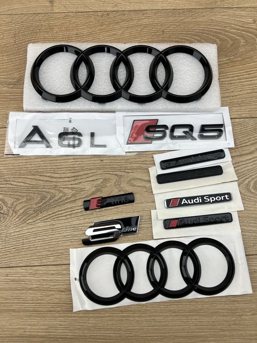 Емблема шильдик значок эмблема  ауді A3 A4 A5 A6 A7 A8 Q3 Q5 Q7 S-line