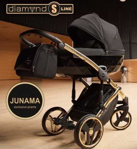 Wózek Junama Diamond S Line black/gold - nowy, nieużywany z gwarancją
