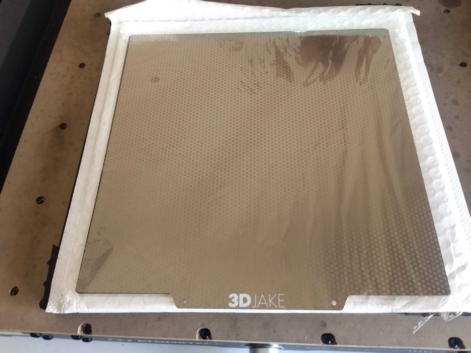 Placa PEI para impressão 3D com padrão de favo de mel, 255 x 255 mm. MARCA 3DJAKE.
