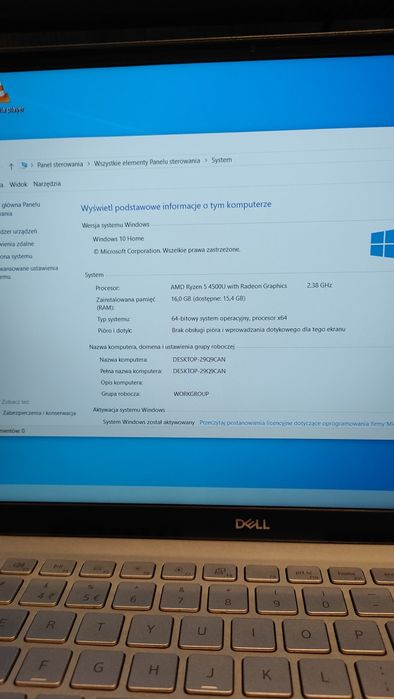 Dell Inspiron 5505 Ryzen 5 4500U/16GB/512/Win10