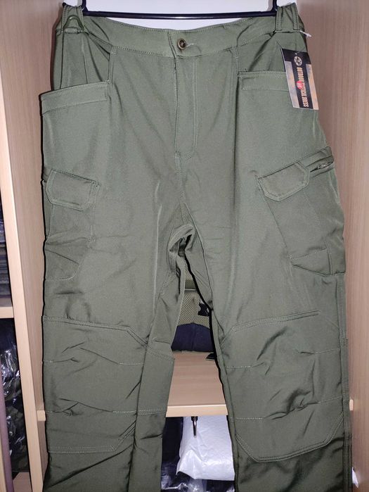 Komplet Softshell Bluza+Spodnie 100% poliester OLIVE 3XL