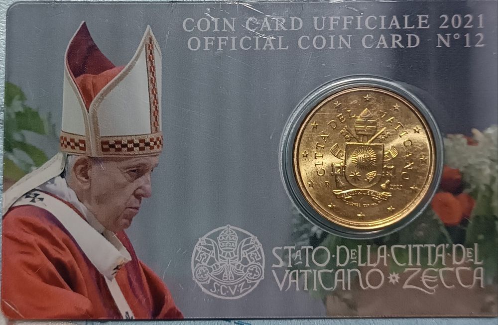 Vaticano - 0.50 Euro 2021 Coincard Nº 12