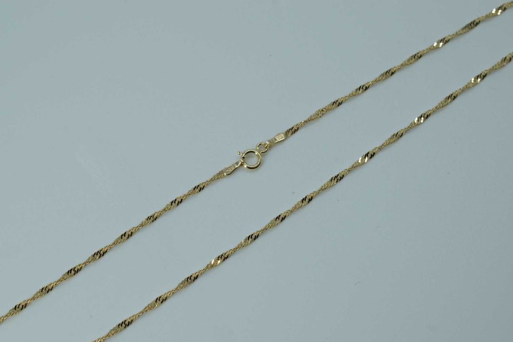 Złoty łańcuszek 585 2,34gram 45cm Singapur Nowy WYSYŁKA GRATIS