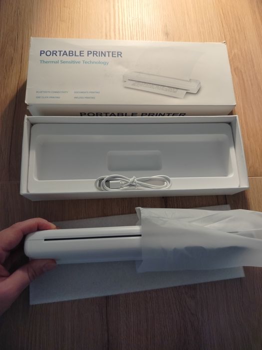 Przenośna drukarka termiczna beztuszowa A4