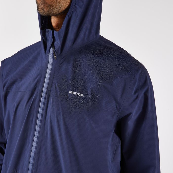 Casaco Impermeável de Trail Running Homem KIPRUN Run 500 Azul