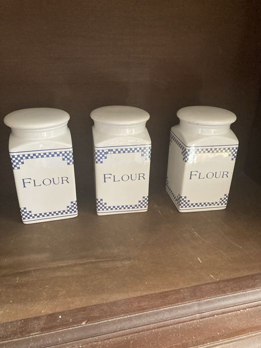 3 Frascos de Cozinha Mercearia, Vintage