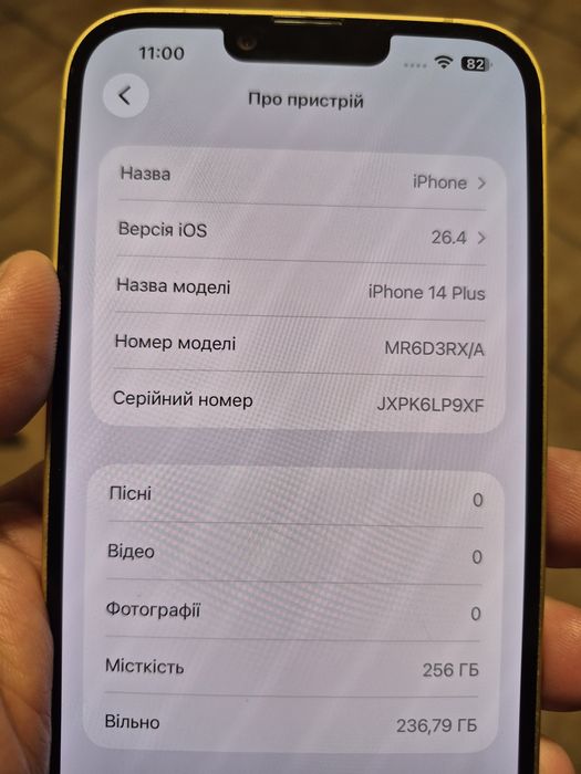 Продам свій IPhone 14 Plus на 256 Gb Neverlock.