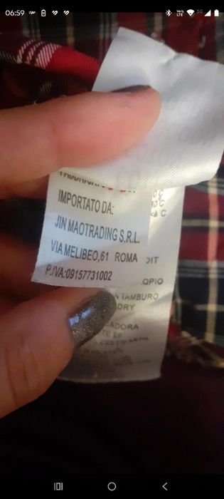 Koszula w kratę z kieszonką, włoskiej marki, dobra na L/M