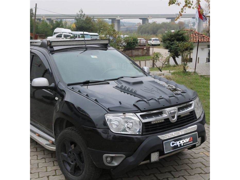 Renault Duster 2008-2017 рр. Накладка на капот (ABS)
