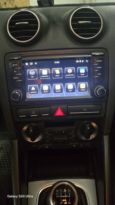 Rádio Audi A3 8P Android 14 com GPS (Novo)