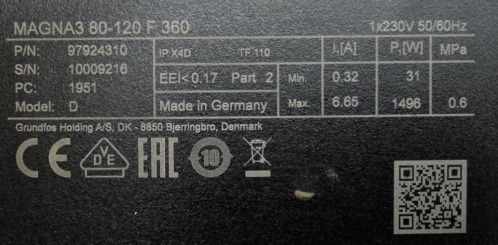Bomba circuladora Grundfos Magna3