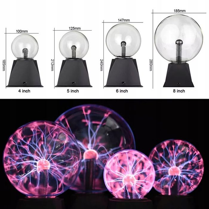 MAGICZNA KULA Lampa Plazmowa Edukacyjna AŻ 62CM Prezent dla Dziecka