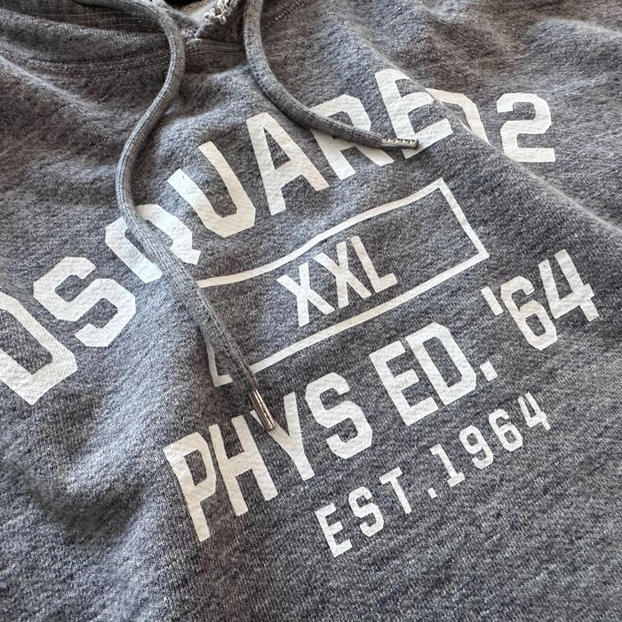 Dsquared2 bluza z kapturem z efektem vintage rozmiar M