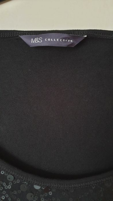 Sukienka mała czarna z cekinami XL 95% wiskoza