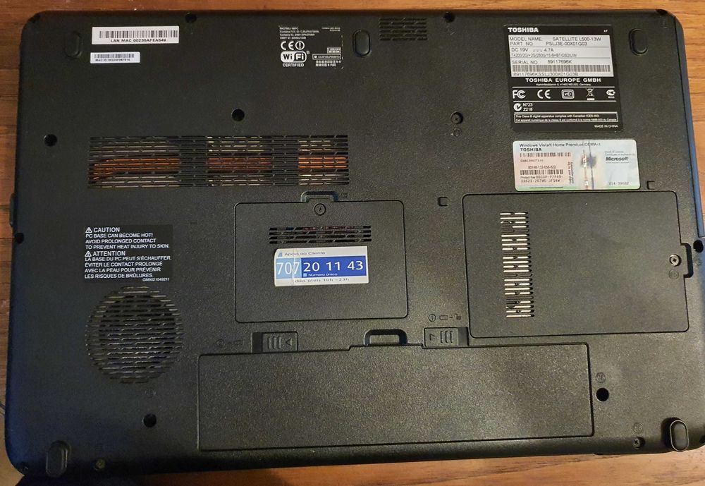 Peças para portátil Toshiba Satellite L500-13W - Porto