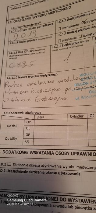 Sprzedam protezę z koszem biodrowym