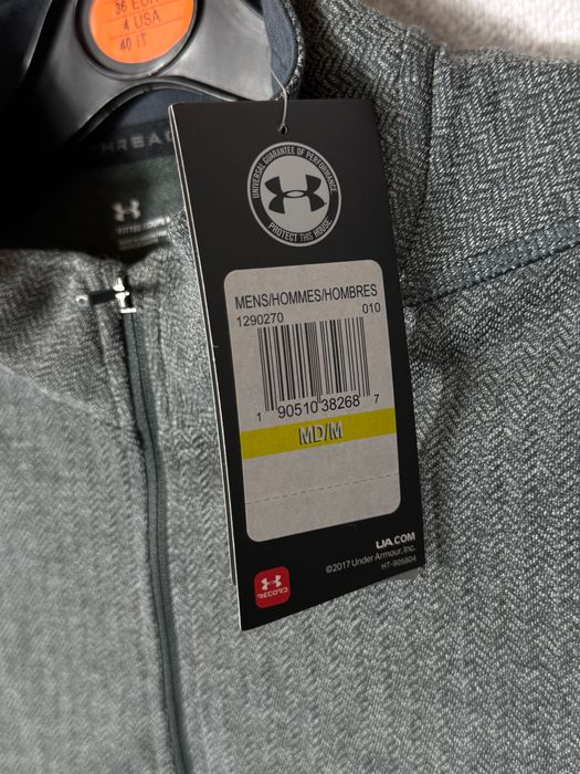 Bluza Under Armour M NOWA half zip szara threadborne logowana nowa kolekcja cienka fitness gym