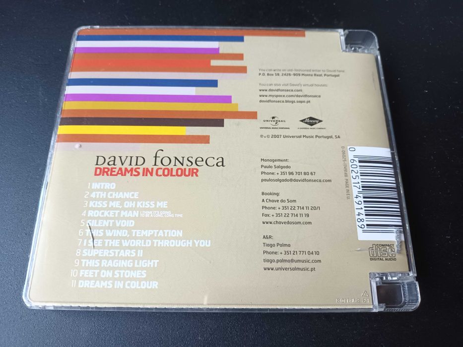 David Fonseca - Dreams in Colour (2007) Loures • OLX.pt