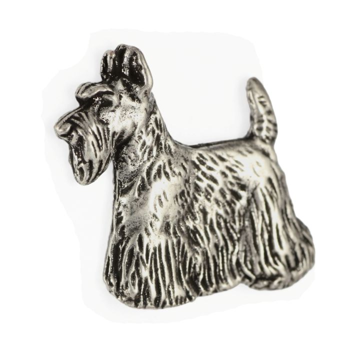 Terier szkocki pin posrebrzony w pudełku Art-Dog